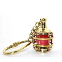 Pirinç Kırmızı Gaz Lambası Tasarımlı Anahtarlık