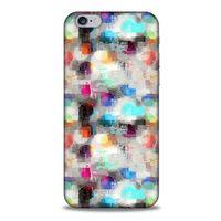 Apple Iphone 6 Kılıf Pastel Renkler (8) Baskılı Kılıf Turkuaz Beyaz