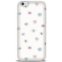 iPhone 6 Kılıf HD Baskılı Kılıf - Renkli Gözler + Tam Ekran Koruyucu