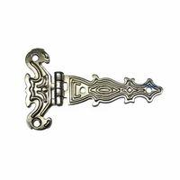 Dekoratif, Sac Tek Kuyruklu Menteşe - 40x68 Mm, Küçük, Nikel, 100 Adet