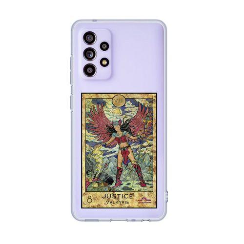 Galaxy A32 Uyumlu Justice Valkyrie Desenli Premium Şeffaf Silikonlu Telefon Kılıfı