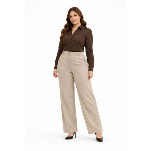 Kadın Boru Paça Kumaş Pantolon BGL-ST05386