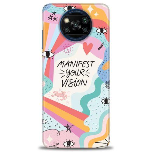 Xiaomi Poco X3 Pro Kılıf HD Baskılı Kılıf - Manifest Your Vision + Tam Ekran Koruyucu