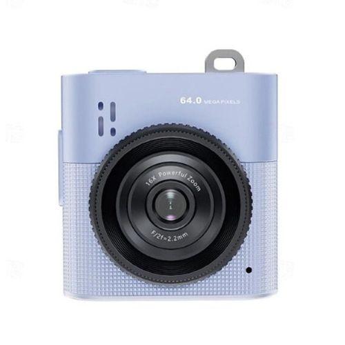 Mini Dijital Kamera 64mp 16x Digital Zoom Retro Vintage 1 4’’ekranlı Video Kamera Taşınabilir Tasarım Mavi