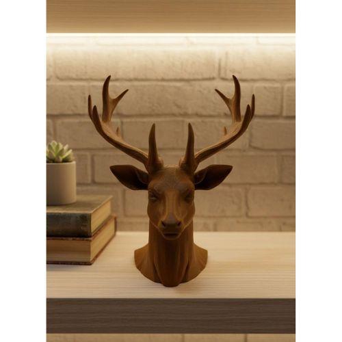 Kahverengi Geyik Biblo 23 Cm Dekoratif Şık Tasarım