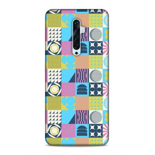 Oppo Reno 2z Uyumlu Kılıf Insomnia (43) Thin Fit Kılıf Mavi Sarı