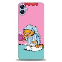 Samsung Galaxy A04E Kılıf HD Baskılı Kılıf - Garfield + Tam Ekran Koruyucu