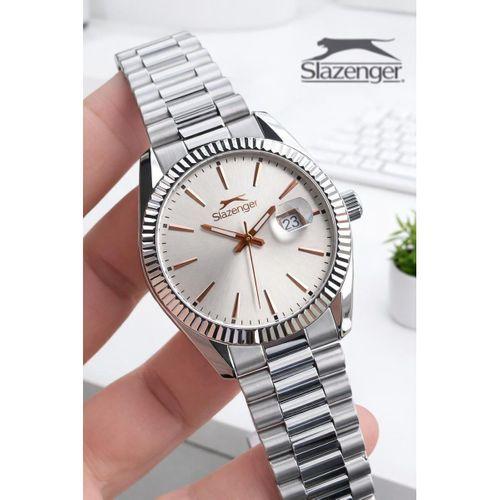 Slazenger İtalyan Tasarım Bileklik Hediyeli 2 Yıl Garantili 10 Atm Çelik Erkek Kol Saat ESL2583E370