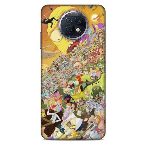 Xiaomi Redmi Note 9T Uyumlu Kılıf Rick And Morty (37) Silicone Cover Slick Morty