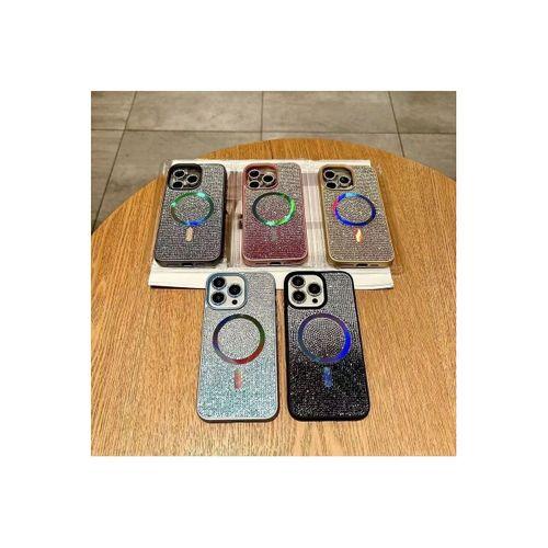 İphone 16 Pro Kılıf Diamont MagSafe Hologramlı Telefon Kılıfı