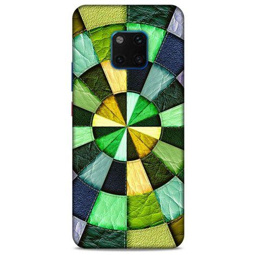 Huawei Mate 20 Pro Kılıf Patchwork (36) Glitter Kılıf Yeşil Tonları
