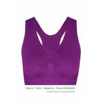 Alışveriş Meydanı Kadın Mor Pedsiz Likralı Sporcu Sütyeni Büstiyeri