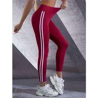 Kadın Yanları çift Beyaz şeritli Dalgıç Tayt