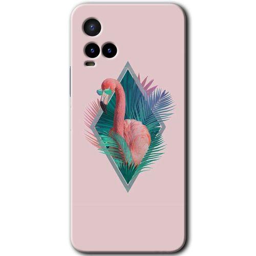Potkal Hediye Fabrikası Vivo Y21 Kılıf HD Desen Baskılı Arka Kapak - Flamingo