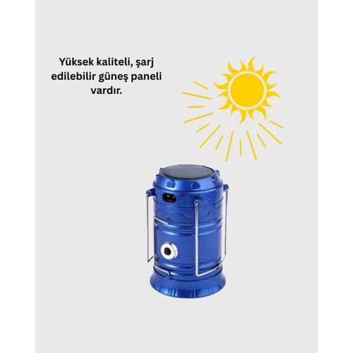 Güneş Enerjili Katlanabilir Kamp Feneri – Usb Şarjlı, Hafif Ve Çok Fonksiyonlu