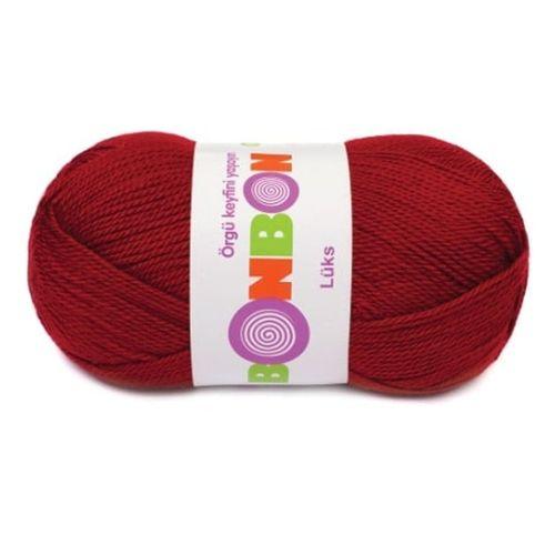 Bonbon Lüks Örgü Patik İpi 98296 Koyu Kırmızı
