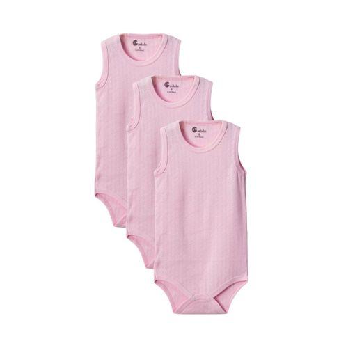 Pembe Askılı Body Zıbın 7-12 YAŞ Çocuklar İçin (3 ADET) Alttan Çıtçıtlı Özel Gereksinimli-D