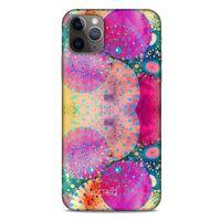 Apple Iphone 11 Pro Max Kılıf Pastel Renkler (47) Crystal Flex Kılıf Fuşya Sarı