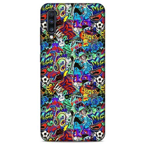 Graffitix (24) Desenli Silikon Kapak Samsung Galaxy A70 Kılıf
