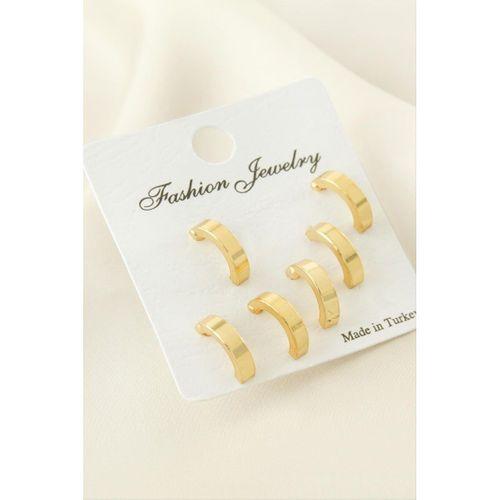 6 Adet Yarım Halka Küpe 1 cm