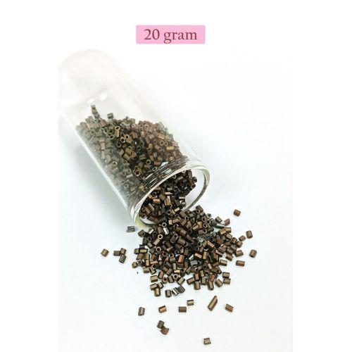 Kesme Cam Boncuk 2mm - 20 Gram - Mat Kahverengi -BNC348