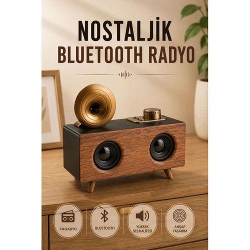Nostaljik Radyo Bluetooth Bağlantılı Yüksek Ses Kaliteli