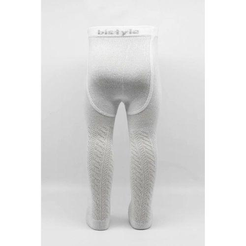 Tekli Zikzak Kabartma Penye Külotlu Çorap Beyaz Günlük Kullanım İçin Şık Seçenek