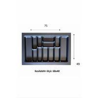 Eko Modüler Kaşıklık 76x49 Cm Antrasit Royaleks-70096