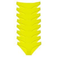 8 Adet Süper Eko Set Likralı Kadın Slip Külot Sarı