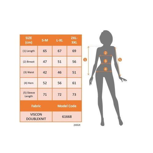Kadın Uzun Kollu Yarı Balıkçı Yaka önü Nervürlü Viskon Iki Iplik Bluz
