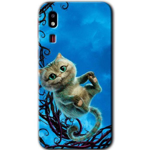 Galaxy A2 Core Kılıf HD Desen Baskılı Arka Kapak - Çılgın Kedi