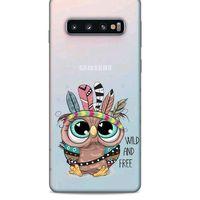 Zoologix (47) Samsung Galaxy S10 Şeffaf Kılıf Silikon Desenli