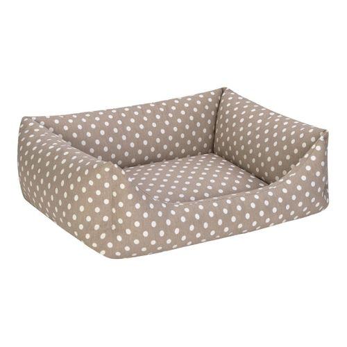 Pet Comfort Uniform Bej Puantiyeli Kedi ve Köpek Yatağı M 60x50cm