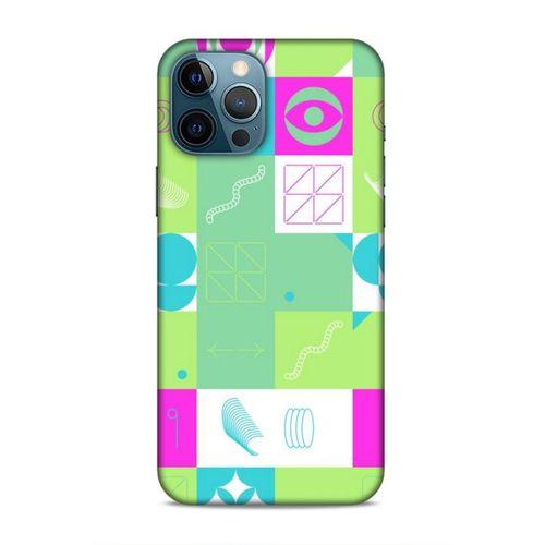 Apple iPhone 12 Pro Max Uyumlu Kılıf Insomnia (30) Silicone Case Pembe Yeşil