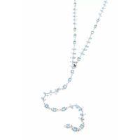 Mavi Taşlı Y Kolye - Gümüş