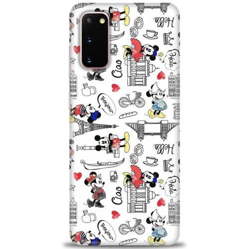 Samsung Galaxy S20 Kılıf HD Baskılı Kılıf - Mickey Şehirde + Tam Ekran Koruyucu