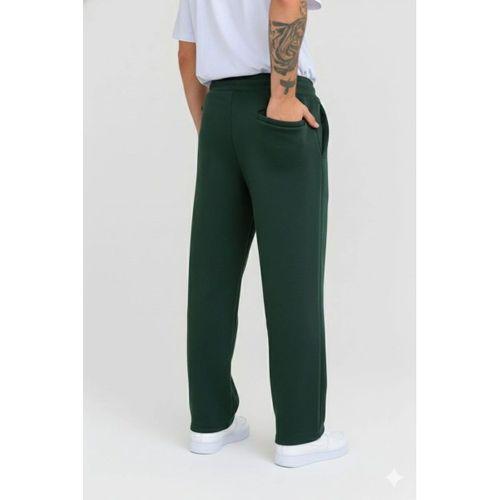 Erkek Üç Iplik Kışlık Pamuklu Ovarsize Bağcıklı Düz Paça Cepli Eşofman Altı Spor Rahat Model - Haki