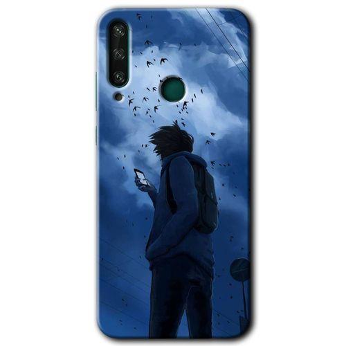 Huawei Y6P Kılıf HD Desen Baskılı Arka Kapak + Temperli Cam - Sonbahar Yalnızlığı