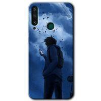 Huawei Y6P Kılıf HD Desen Baskılı Arka Kapak + Temperli Cam - Sonbahar Yalnızlığı