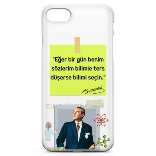 Apple iPhone 7 Kılıf Caps Atatürk Arka Kapak Koruma Desenli Full Koruyucu