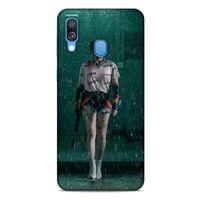 Samsung Galaxy A40 Uyumlu Kılıf Harley Quinn (12) Koruyucu Silikon Yeşil Yağmur