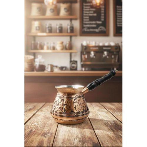 Turna Bakır Elit Külhan Cezve 3 No 7 Fincan Oyma İşleme Skoç Turna1269-4