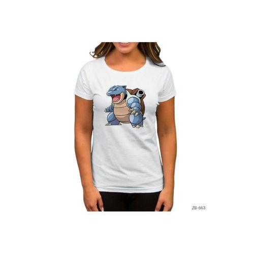 Pokemon Blastoise Beyaz Kadın Tişört