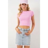 Püsküllü Mini Kot Etek 8051 - Mavi