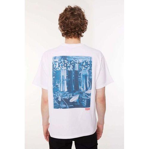 Levis Levis Bisiklet Yaka Baskılı Beyaz Erkek T-Shirt A9440-0000 VINTAGE FIT