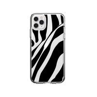 iPhone 11 Pro Max Zebra Desenli Premium Şeffaf Silikon Kılıf