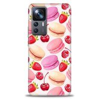 Xiaomi Mi 12T Kılıf HD Baskılı Kılıf - Makaron ve Çilekler + Tam Ekran Koruyucu