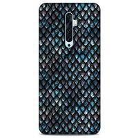 Oppo Reno 2z Kılıf Dragons (10) Full Koruma Kılıfı Ejderha Skin Mavi Beyaz