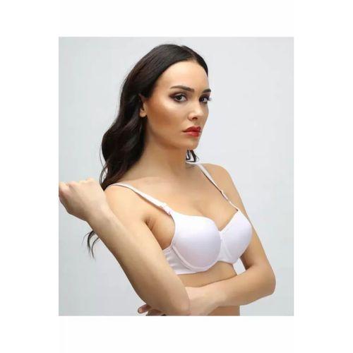 Silikonlu Desteksiz Telli Düz Boş Sütyen Beyaz