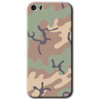 iPhone 5s Kılıf HD Desen Baskılı Arka Kapak + Temperli Cam - Kamuflaj 29